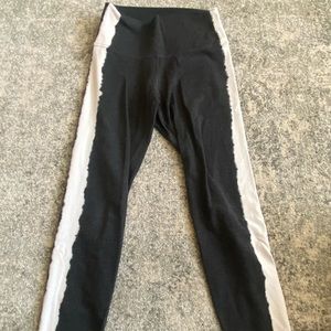 Tie Dye Gray + White Yoga Legging